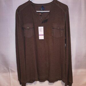 NWT Kenneth Cole Reaction Men's Long Sleeve Polo Shirt